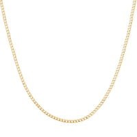 Cuban Chain Necklace in 14K Yellow Gold 22 Inches 2 Grams