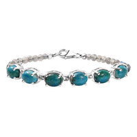 Table Mountain Shadowkite and Malagasy Labradorite 18.50 ctw Bracelet in Platinum Over Sterling Silver (7.25 In) (Del. in 10-12 Days)