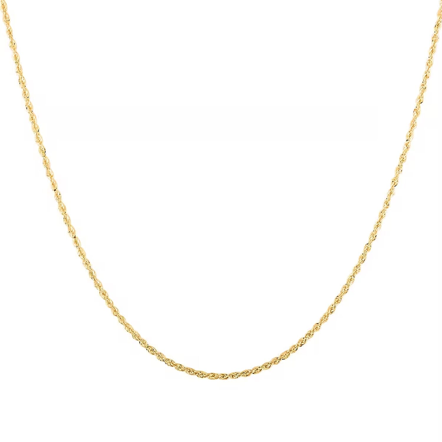3.7mm Rope Chain Necklace in 10K Yellow Gold 22 Inches 6.20 Grams