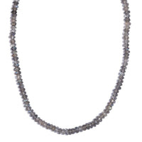 Malagasy Labradorite 380.00 ctw Necklace 18 Inches in Rhodium Over Sterling Silver