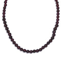 Orissa Rhodolite Garnet Beaded 97.50 ctw Necklace 20 Inches in Stainless Steel - Sticky add to cart bar