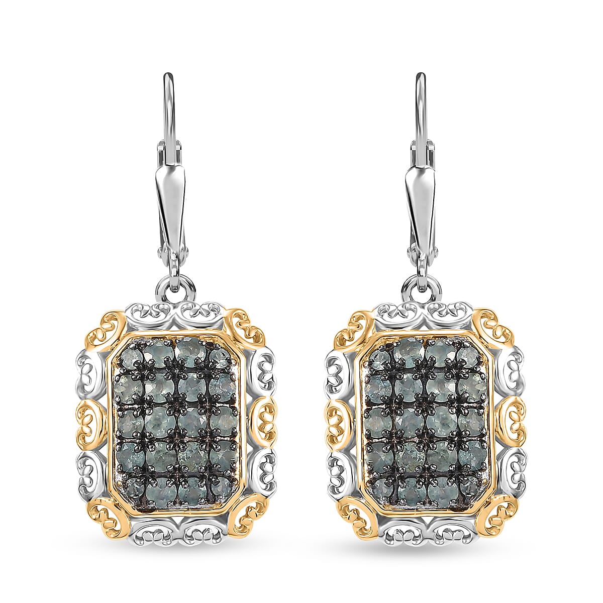 TLV Narsipatnam Alexandrite Earrings in 18K Vermeil YG and Rhodium Over Sterling Silver 1.30 ctw