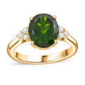 Certified & Appraised Luxoro 10K Yellow Gold AAA Chrome Diopside, Diamond (G-H, I2) (0.17 cts) Ring (Size 10.0) (Del. in 7-10 Days) 3.75 ctw - Sticky add to cart bar