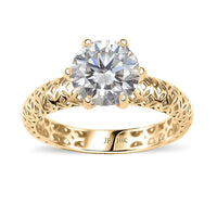 Mirage Collection J Francis Embellished with Zirconia by Swarovski 3.35 ctw Solitaire Ring in 10K White Gold