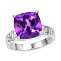 Karis Montezuma Prasiolite 4.30 ctw Solitaire Ring in Platinum Bond (Size 8.0) - Sticky add to cart bar