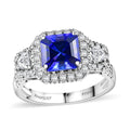 Rhapsody 950 Platinum AAAA Tanzanite, Diamond (E-F, VS) Ring (Size 7.0) 3.56 ctw - Sticky add to cart bar