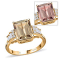 Certified & Appraised ILIANA 18K Yellow Gold AAA Turkizite and G-H SI Diamond Ring (Size 6.0) 4.10 Grams 4.30 ctw - Sticky add to cart bar