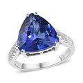 Certified RHAPSODY 950 Platinum AAAA Tanzanite and E-F VS Diamond Solitaire Ring 6.10 Grams 5.80 ctw - Sticky add to cart bar