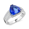 Certified & Appraised Rhapsody 950 Platinum AAAA Tanzanite, Diamond (E-F, VS) (0.71 cts) Ring (Size 8.0) (8.05 g) 5.30 ctw - Sticky add to cart bar