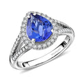 Certified & Appraised Rhapsody 950 Platinum AAAA Tanzanite, Diamond (E-F, VS) (0.47 cts) Ring (Size 10.0) (7.84 g) 3.10 ctw - Sticky add to cart bar