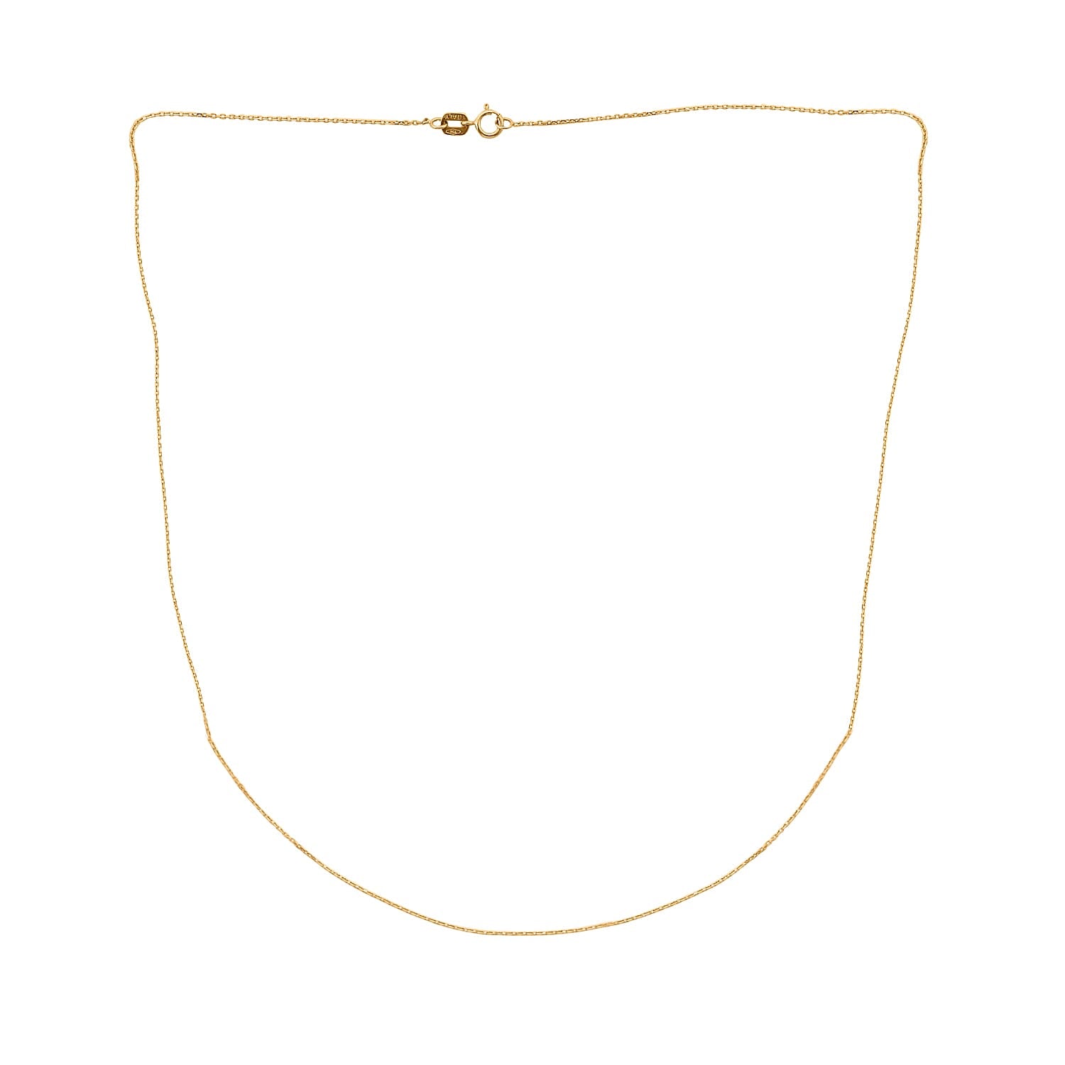 18K Yellow Gold Vivid Cable Chain 18 Inches 1 Grams