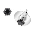 D'Joy Black Diamond 1.00 ctw Stud Earrings in Rhodium Over Sterling Silver - Sticky add to cart bar