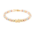 14K YRG Over and Sterling Silver Bracelet (7.00 In) with 0.5 Inch Extender 5.5 Grams - Sticky add to cart bar