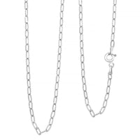 Drop Wavy Chain Necklace in Sterling Silver 3.20 Grams 20 Inches
