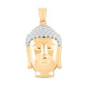 Buddha Pendant in 10K Yellow and White Gold 2.1 Grams - Sticky add to cart bar