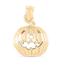 Jack-O-Lantern Pendant in 10K Yellow Gold 1.6 Grams