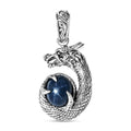 Bali Legacy Blue Star Sapphire (DF) 4.50 ctw Dragon Pendant in Sterling Silver - Sticky add to cart bar
