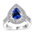 Rhapsody 950 Platinum AAAA Ceylon Blue Sapphire, Diamond (E-F, VS2) (1.18 cts) Ring (Size 7.0) (8.50 g) 3.20 ctw - Sticky add to cart bar