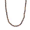 Tigers Eye 77.00 ctw Necklace 20 Inches in Stainless Steel - Sticky add to cart bar