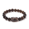 Brazilian Smoky Quartz 130.00 ctw Stretch Pixiu Bracelet - Sticky add to cart bar
