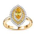 Brazilian Heliodor, Multi Gemstone Ring in 18K Vermeil YG Over Sterling Silver (Size 10.0) 1.80 ctw - Sticky add to cart bar