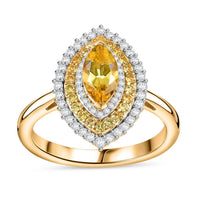 Brazilian Heliodor, Multi Gemstone Ring in 18K Vermeil YG Over Sterling Silver (Size 10.0) 1.80 ctw