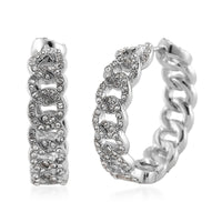 J Francis Embellished with Crystal by Swarovski Earrings in Silvertone