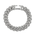 J Francis Embellished with Crystal by Swarovski Bracelet in Silvertone (6.50 In) - Sticky add to cart bar