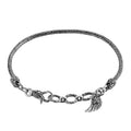 Bali Legacy Bracelet with Feather Charm in Sterling Silver (8.00 In) 9.65 Grams - Sticky add to cart bar