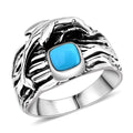 Bali Legacy Sleeping Beauty Turquoise Dolphin Ring in Sterling Silver (Size 10.0) 0.85 ctw - Sticky add to cart bar