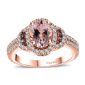 Doorbuster Premium Pink Morganite, Multi Gemstone Sunset Rose Ring in 18K Vermeil RG Over Sterling Silver (Size 7.0) 1.80 ctw - Sticky add to cart bar