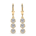 Moissanite 1.75 ctw Lever Back Earrings in 18K Vermeil YG Over Sterling Silver - Sticky add to cart bar