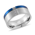 Simulated Diamond Ring in Natural Tungsten Carbide (Size 10.0) - Sticky add to cart bar