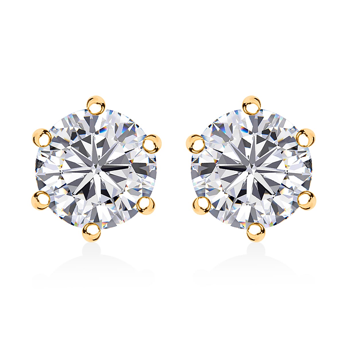 Moissanite Solitaire Classic Stud Earrings