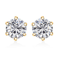 Moissanite Solitaire Classic Stud Earrings