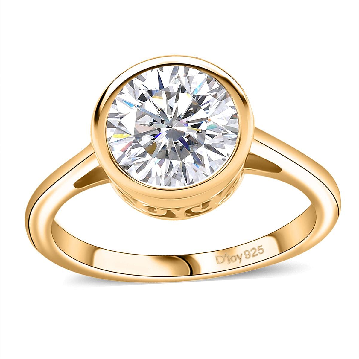 Moissanite Solitaire Classic Ring in Sterling Silver