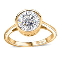 Moissanite Solitaire Classic Ring in Sterling Silver - Sticky add to cart bar