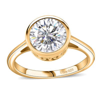 Moissanite Solitaire Classic Ring in Sterling Silver