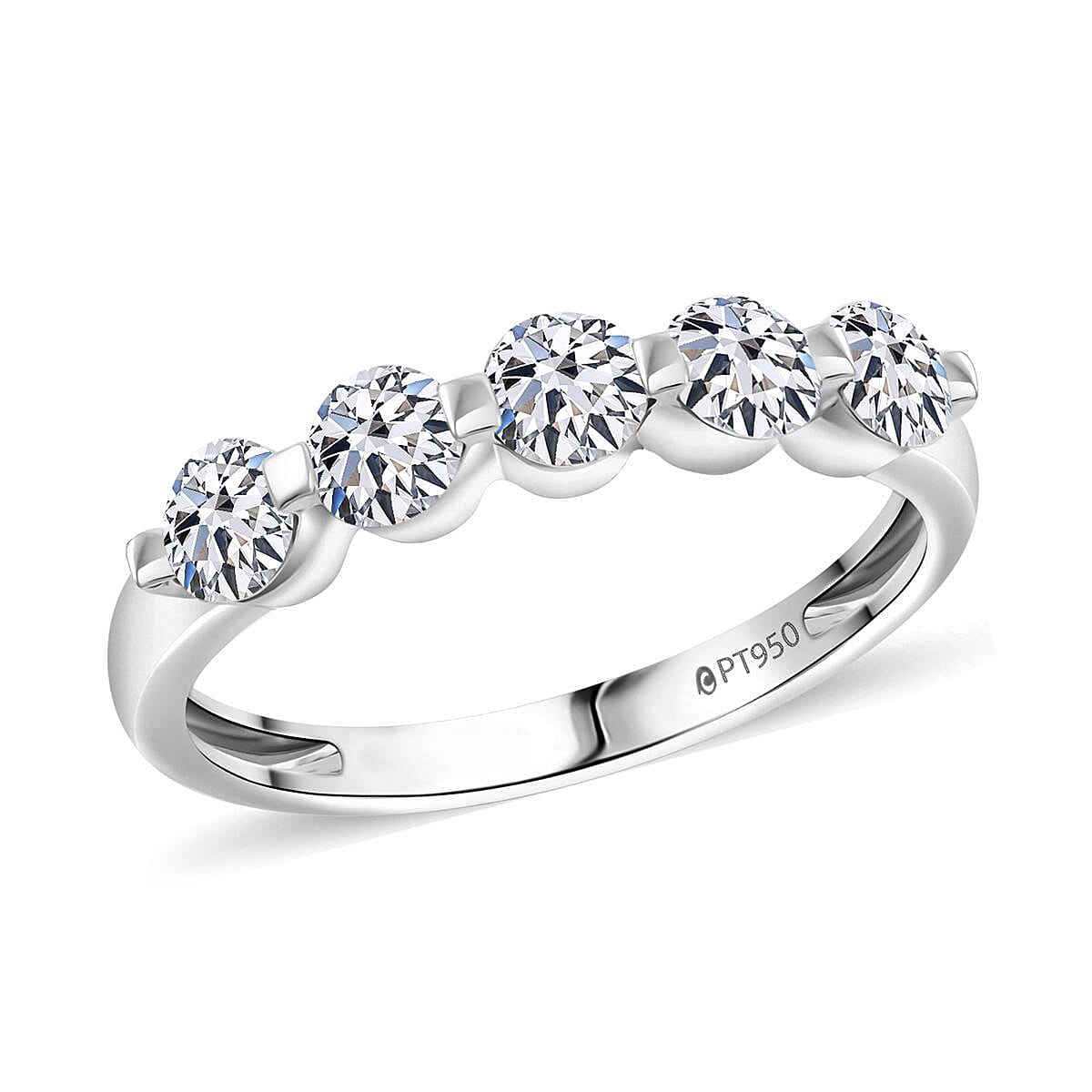 NY Closeout Luxuriant Lab Grown Diamond VS 1.00 ctw Ring in 950 Platinum