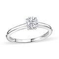 Luxuriant Lab Grown Diamond Solitaire Ring in Platinum Over Sterling Silver (Size 10.0) 0.50 ctw - Sticky add to cart bar