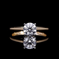 Luxuriant Lab Grown Diamond Solitaire Ring in Vermeil YG Over Sterling Silver (Size 8.0) 0.50 ctw