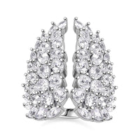 GP White Zircon Ring in Rhodium Over Sterling Silver (Size 10.0) 8.35 ctw