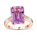 Epic Deal Luxoro 10K Rose Gold Premium Martha Rocha Kunzite, Natural Pink Diamond Ring (Size 10.0) 9.10 ctw - Sticky add to cart bar