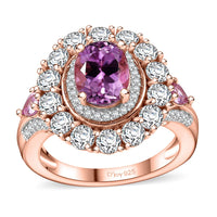 Premium Martha Rocha Kunzite, Multi Gemstone Ring in 18K Vermeil RG Over Sterling Silver (Size 6.0) 4.30 ctw