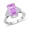 Certified & Appraised Rhapsody AAAA Patroke Kunzite and E-F VS Diamond 4.85 ctw Ring in 950 Platinum (Size 10.0) 6.60 Grams - Sticky add to cart bar