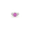 Certified & Appraised Rhapsody AAAA Patroke Kunzite and E-F VS Diamond 6.25 ctw Ring in 950 Platinum (Size 8.0) 8.10 Grams - Sticky add to cart bar