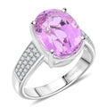 Certified & Appraised Rhapsody AAAA Patroke Kunzite and E-F VS Diamond 7.00 ctw Ring in 950 Platinum (Size 10.0) 8.25 Grams - Sticky add to cart bar