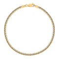 3mm Ice Chain Bracelet in 10K Yellow and White Gold (8.50 In) 7 Grams - Sticky add to cart bar