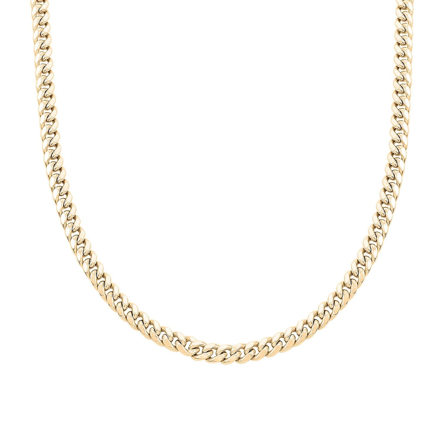 Italian 3.70mm Miami Necklace in 10K Yellow Gold 8.13 Grams 22 Inches