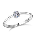14K White Gold Luxuriant Lab Grown Diamond (E-F, VS) Solitaire Ring (Size 10.0) (Del. in 10-15 Days) 0.50 ctw - Sticky add to cart bar